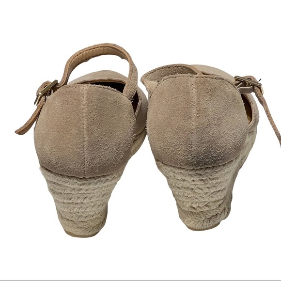 Talbots Lyndsey Espadrille Wedge 7M Tan Jute Heel Neutral Summer Comfort Shoe - Picture 3 of 9